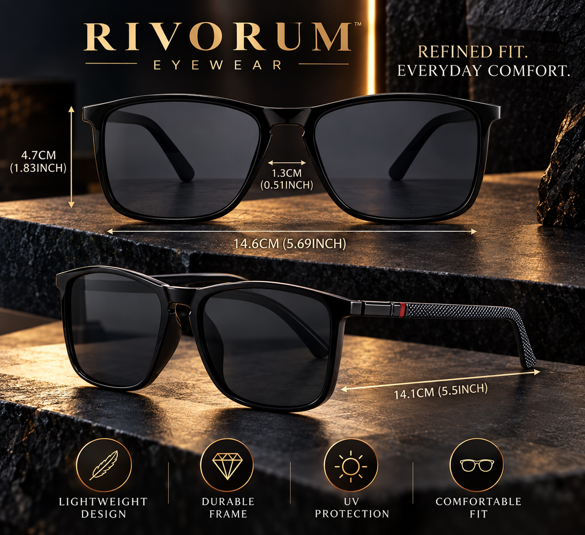 Rivorum Classic Square Sunglasses